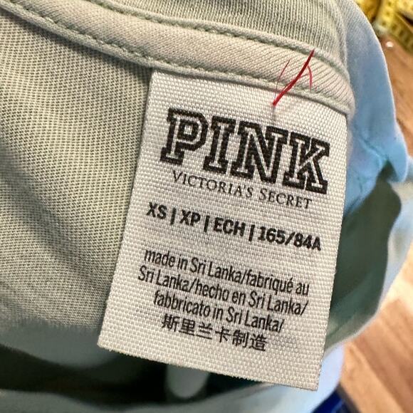 Pink Victoria Secret Longsleeve Tshirt Light Green - Picture 2 of 4
